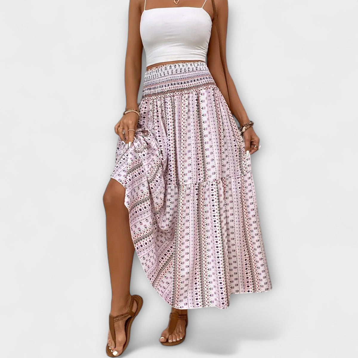 Vestido cómodo con estampado