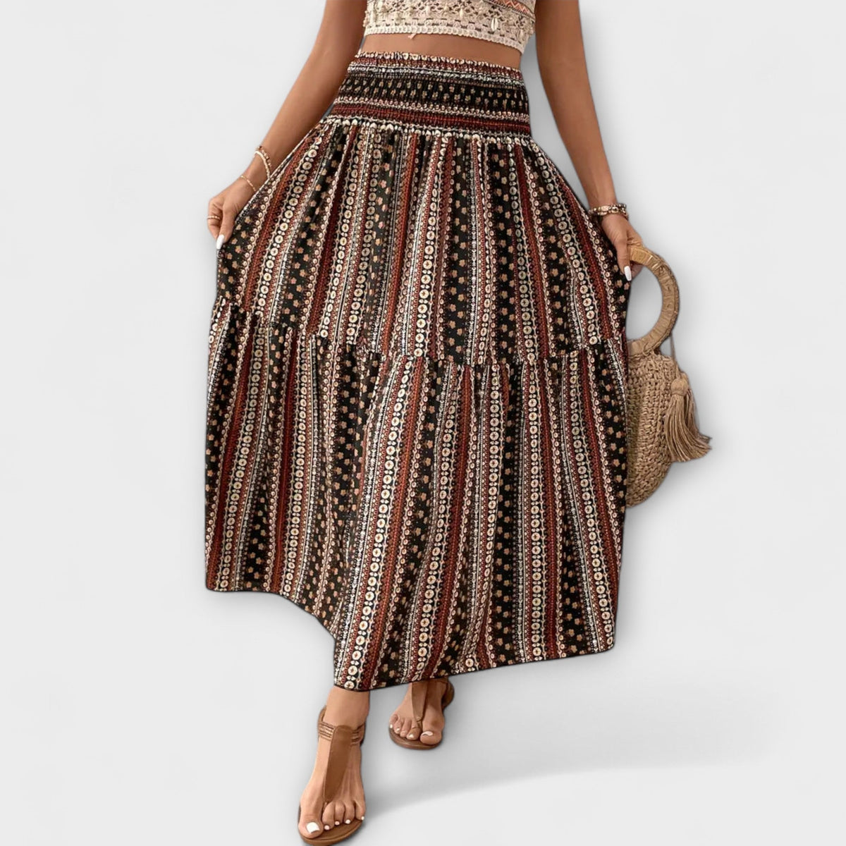Vestido cómodo con estampado