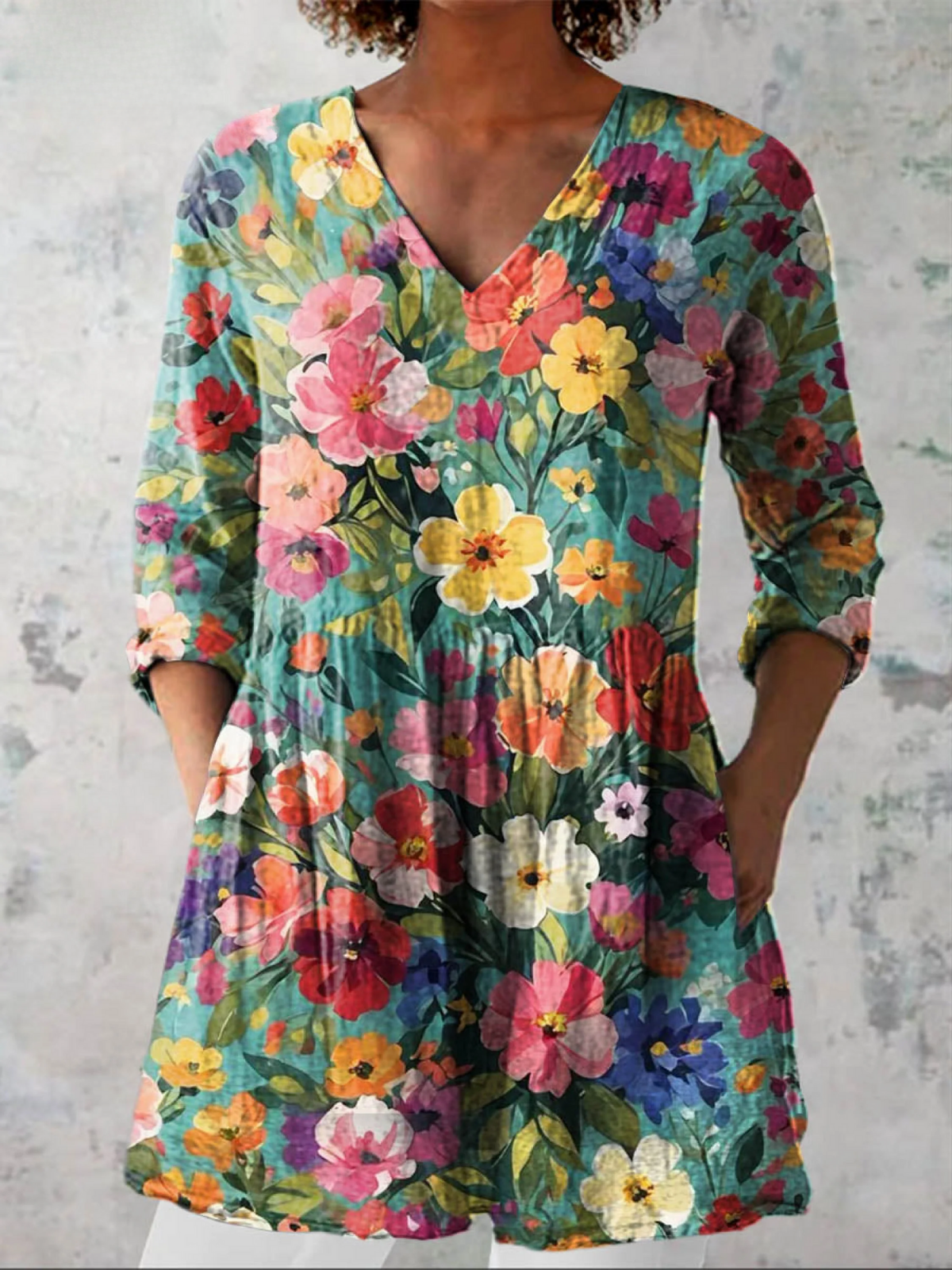 Nora | Blusa larga con cuello en V