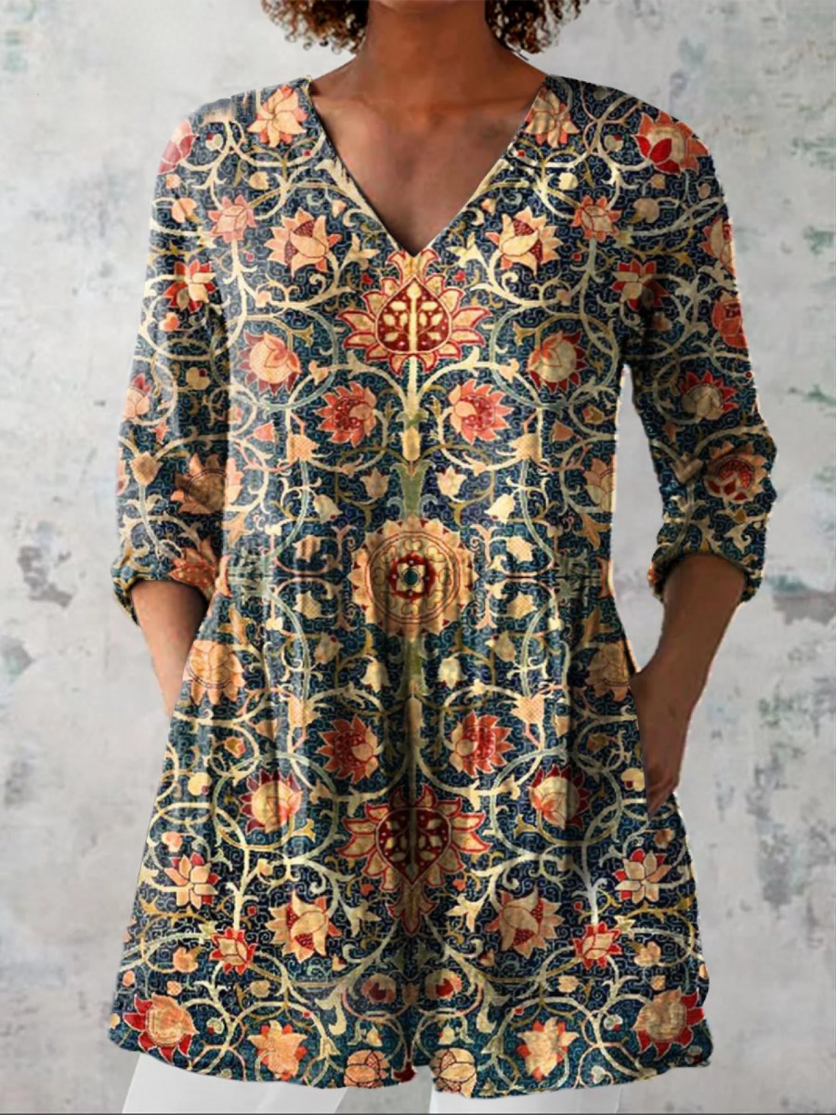 Celine | Blusa larga con cuello en V