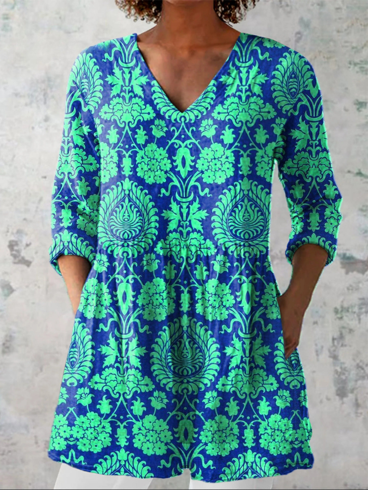 Ines |Blusa larga con cuello en V