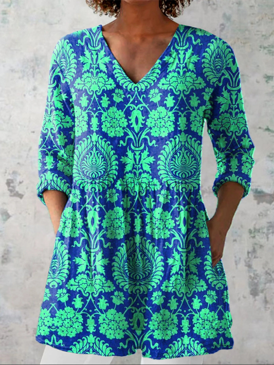 Ines |Blusa larga con cuello en V