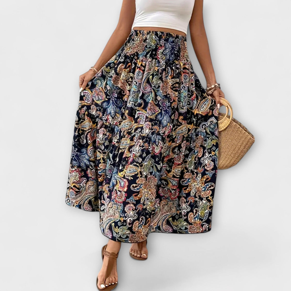 Vestido cómodo con estampado