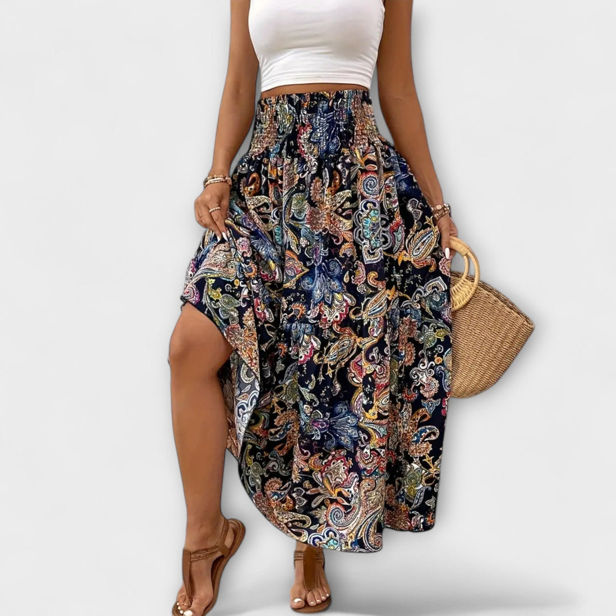 Vestido cómodo con estampado