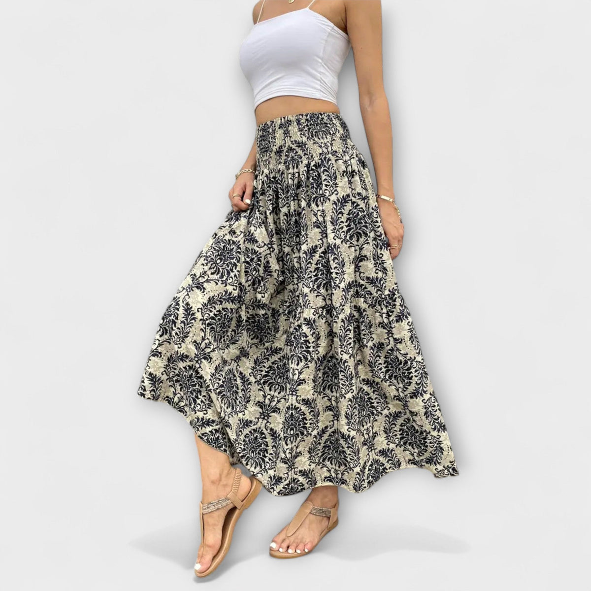 Vestido cómodo con estampado