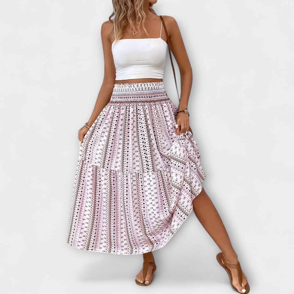 Vestido cómodo con estampado