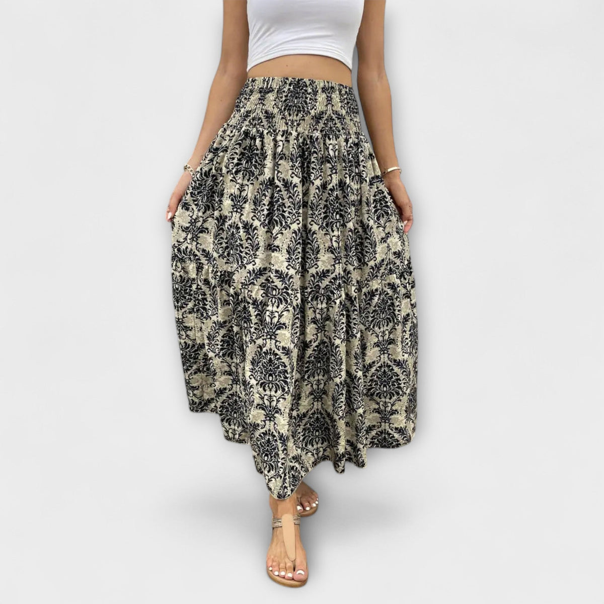 Vestido cómodo con estampado