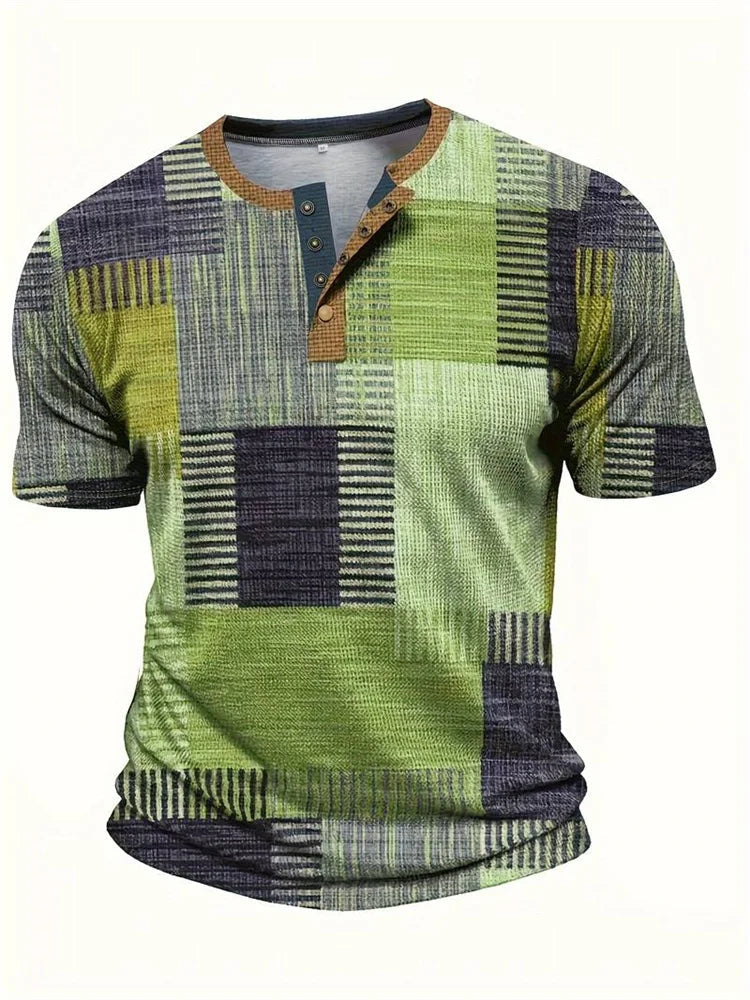 Rodrigo | Camisa patchwork de manga corta