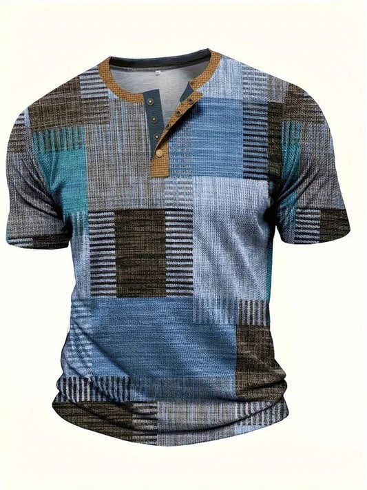 Rodrigo | Camisa patchwork de manga corta