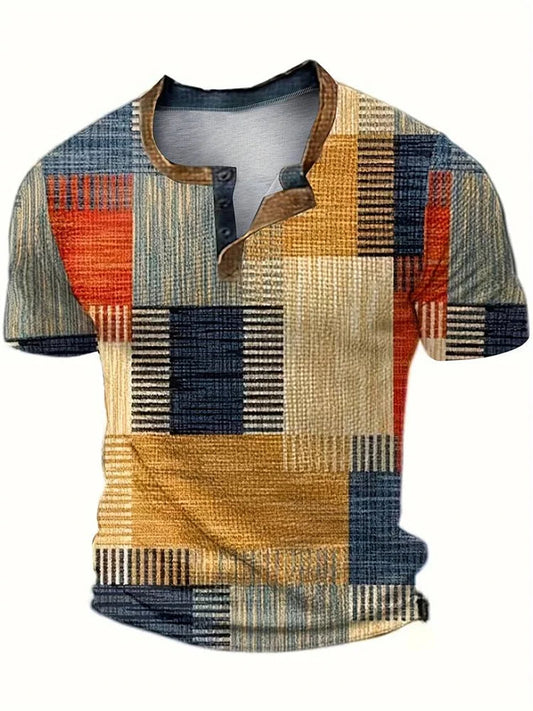 Rodrigo | Camisa patchwork de manga corta