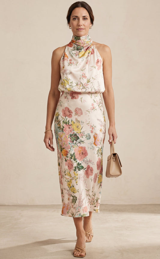 Lisa | Maxi Floral Halter