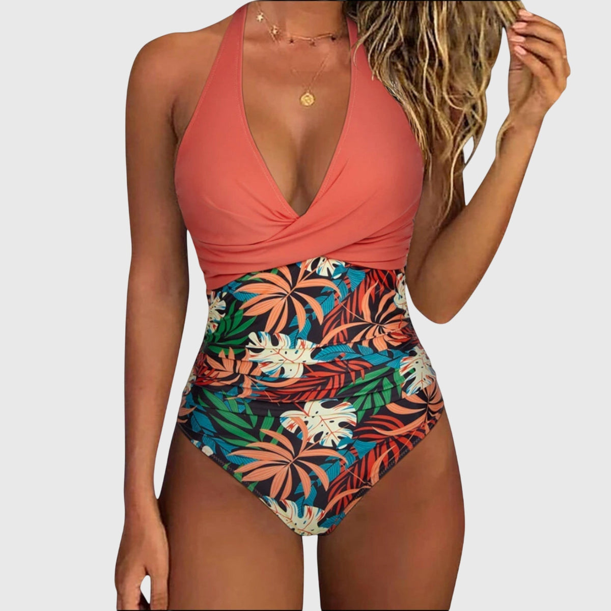 Florence - Elegante bañador de mujer con escote en V