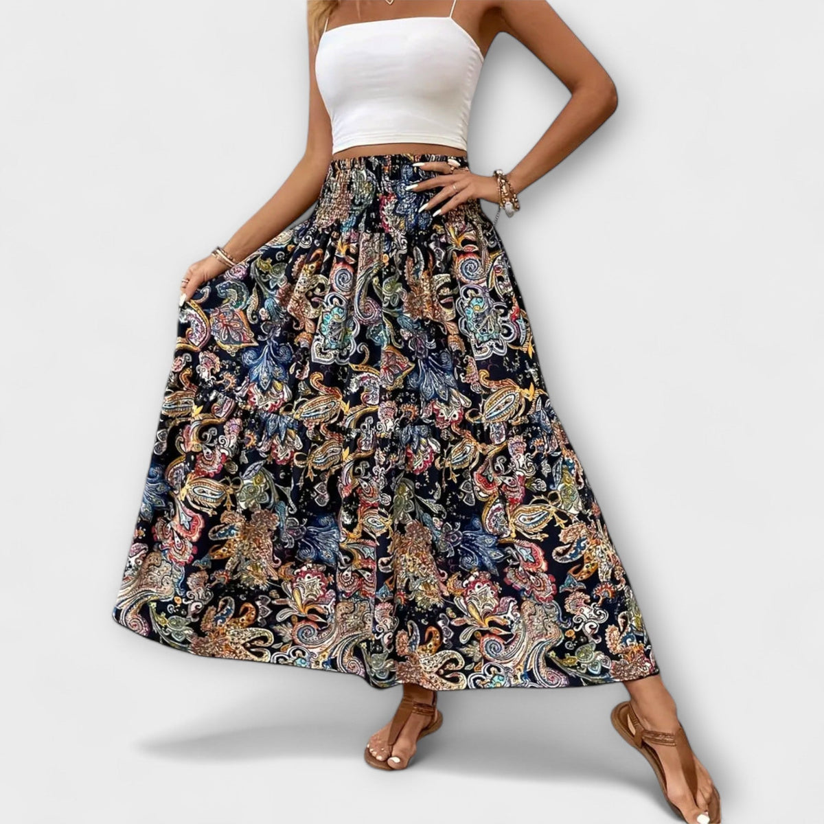 Vestido cómodo con estampado