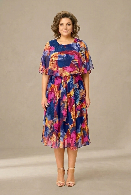 Aitana | Vestido midi con estampado vibrante